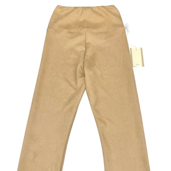NWT WILFRED FREE Aritzia Daria Vegan Suede Leggings Size Small Tannin - Picture 7 of 7